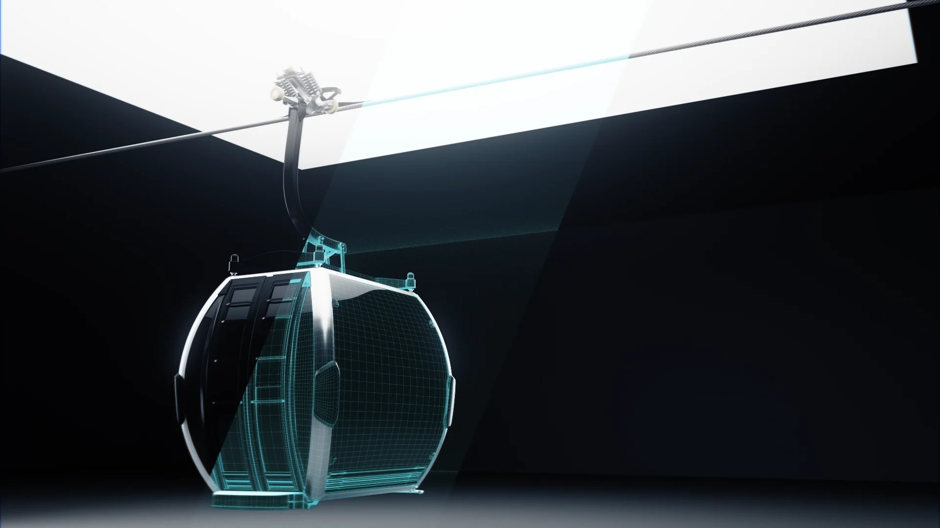 3D Visualisierung Rendering - Gondel - CG / AI